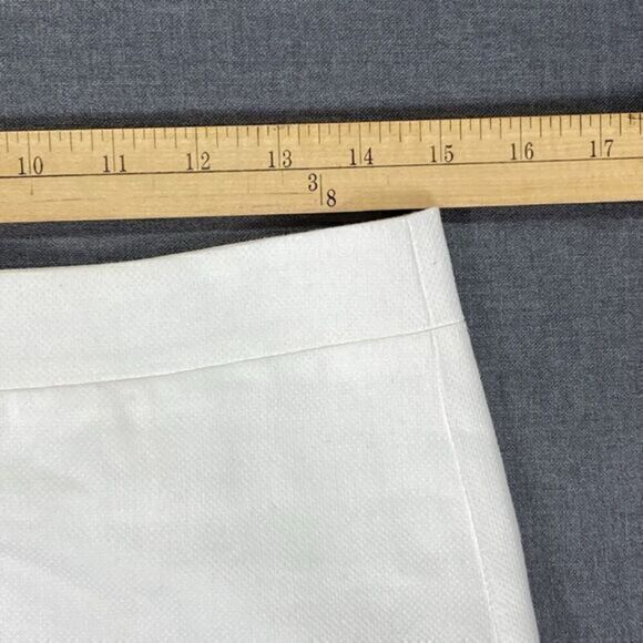 J. Crew Pencil Mini Skirt Women Size 2 White Daisy Floral Lace Zip Back Bohemian - Picture 8 of 12